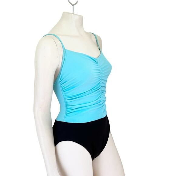 MIRACLESUIT Ruched Colorblock One Piece Swimsuit Bathing Suit SZ 10 - Picture 8 of 13